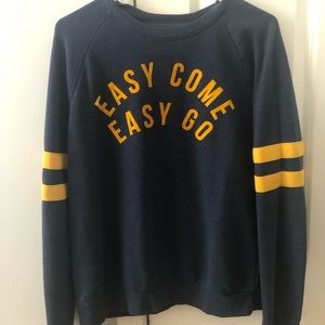 Navy+Yellow Sweatshirt